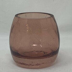 PartyLite - Crackle Pink Votive/Tealight Candle Holder